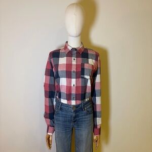 Arizona Jean Co Boys Plaid Button Down Shirt XL 18/20